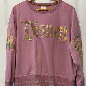 Disney Parks Disneyland Iridescent Applique Crewneck Sweatshirt